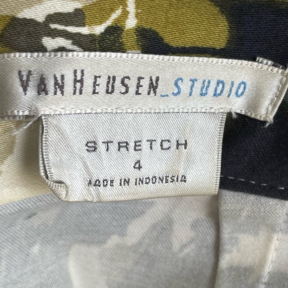 Van Heusen Green Floral Skirt Size:4 - Picture 4 of 5